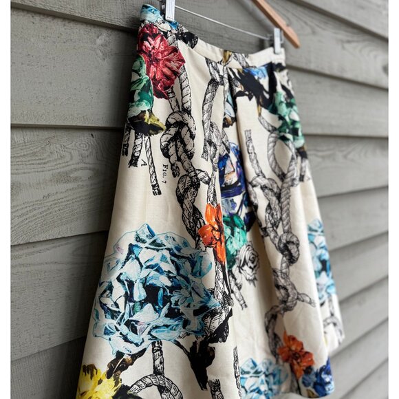 Tibi Tattoo Print Silk Skirt NWT Size 8 - Picture 9 of 10